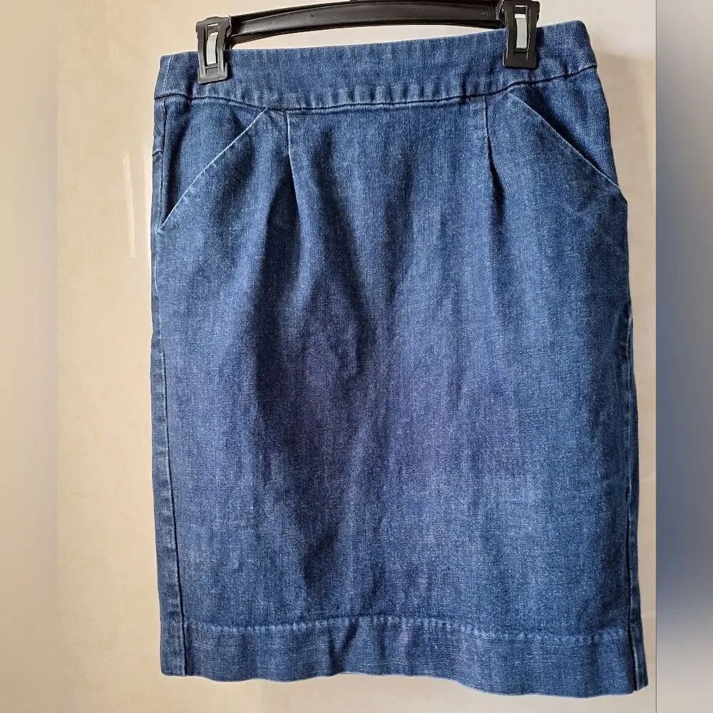 J.Crew 6 Denim Pencil Stretch Skirt